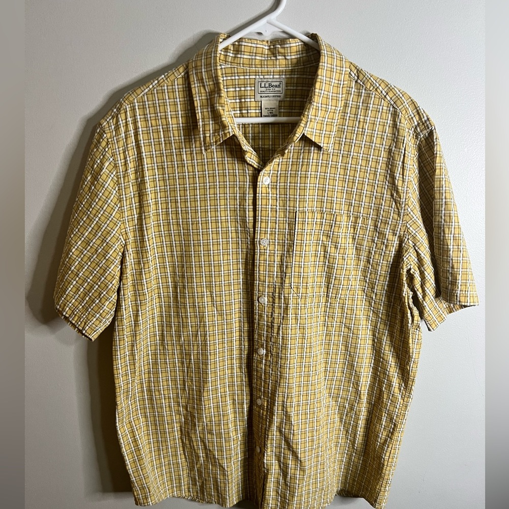 L.L Bean Organic Cotton Shirt, slightly fitted size L